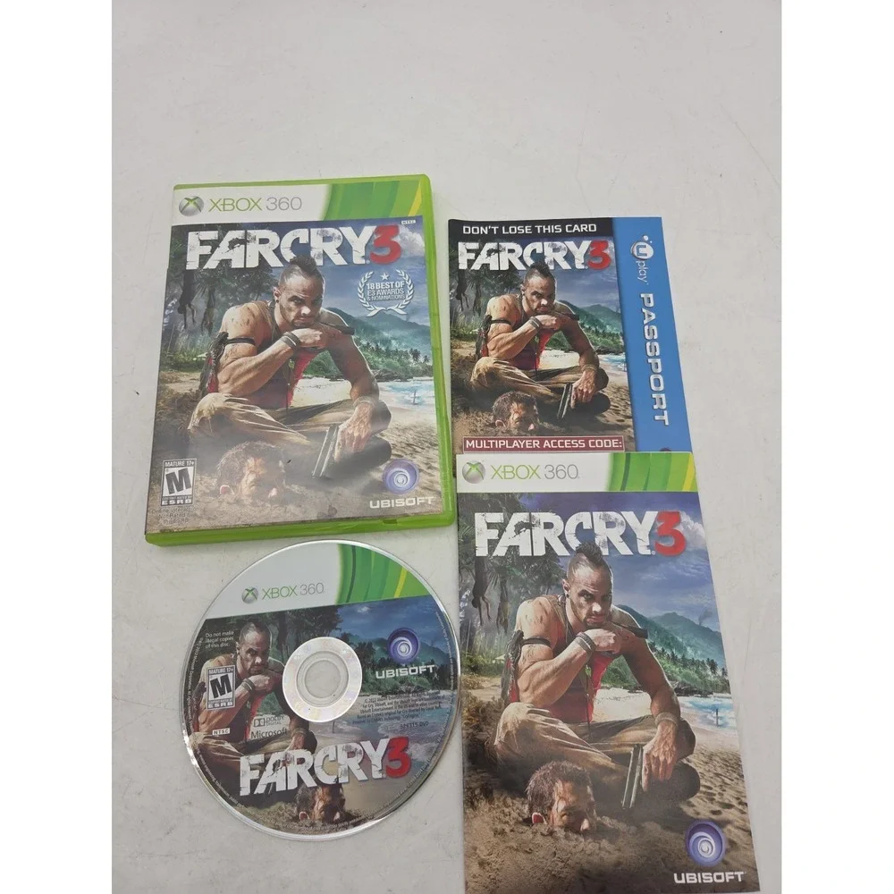 Far Cry 3 (Microsoft Xbox 360, 2012) CIB W/manual - Tested - Very Good